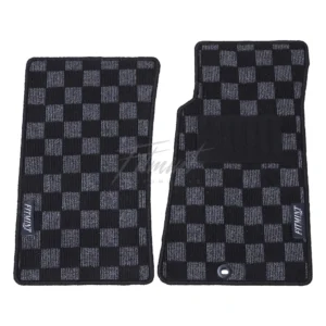 tailored chequered floor mat set